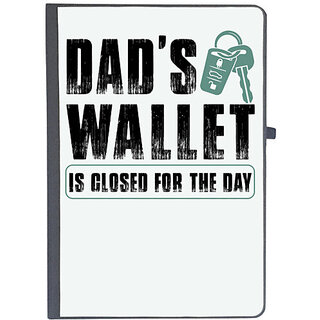                       UDNAG Ruled Notebook Diary 'Father | Dad's Wallet Is Closed for the day', [A5 80Pages 80GSM]                                              