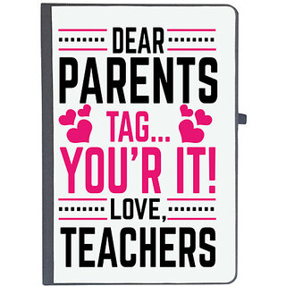                       UDNAG Ruled Notebook Diary 'School Teacher | Dear Parents tag your it', [A5 80Pages 80GSM]                                              