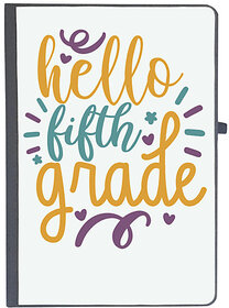 UDNAG Ruled Notebook Diary 'School | hello fifth grade 2', [A5 80Pages 80GSM]