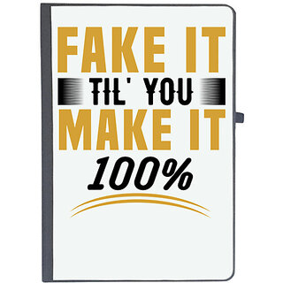                       UDNAG Ruled Notebook Diary 'Fake it', [A5 80Pages 80GSM]                                              