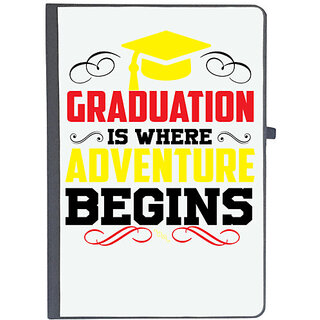                       UDNAG Ruled Notebook Diary 'Happiness | Graduation is where adventure beings', [A5 80Pages 80GSM]                                              