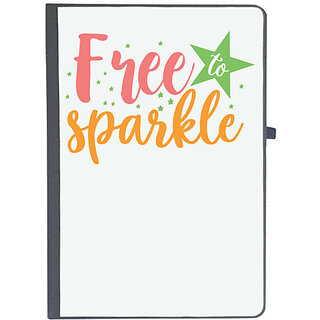                       UDNAG Ruled Notebook Diary 'free to sparkle', [A5 80Pages 80GSM]                                              