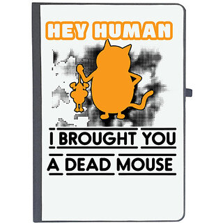                       UDNAG Ruled Notebook Diary 'Mouse | Hey Human I brought you', [A5 80Pages 80GSM]                                              