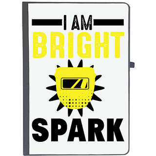                      UDNAG Ruled Notebook Diary 'Spark | I am bright spark', [A5 80Pages 80GSM]                                              