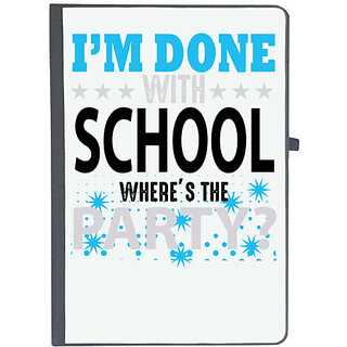                       UDNAG Ruled Notebook Diary 'School Teacher | I am done with school', [A5 80Pages 80GSM]                                              