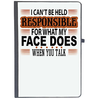                       UDNAG Ruled Notebook Diary 'Responsibility | I can't Be Held Reponsible for what my', [A5 80Pages 80GSM]                                              