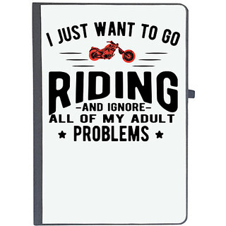                       UDNAG Ruled Notebook Diary 'Rider | I just want to go Riding', [A5 80Pages 80GSM]                                              