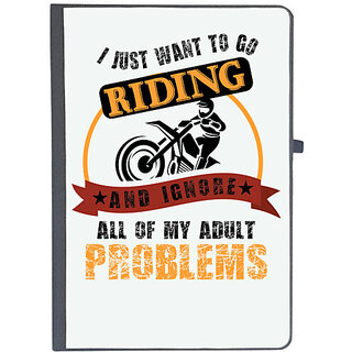                       UDNAG Ruled Notebook Diary 'Rider | I JUST WANT TO GO', [A5 80Pages 80GSM]                                              