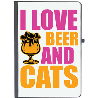                       UDNAG Ruled Notebook Diary 'Beer | I Love Beer And Cats', [A5 80Pages 80GSM]                                              