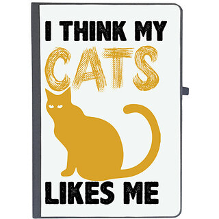                       UDNAG Ruled Notebook Diary 'Cats | I think my cats like me', [A5 80Pages 80GSM]                                              