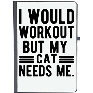                       UDNAG Ruled Notebook Diary 'Cats | I would Workout', [A5 80Pages 80GSM]                                              