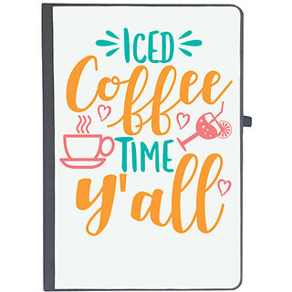                       UDNAG Ruled Notebook Diary 'Cold Coffee | iced coffee time y'all', [A5 80Pages 80GSM]                                              