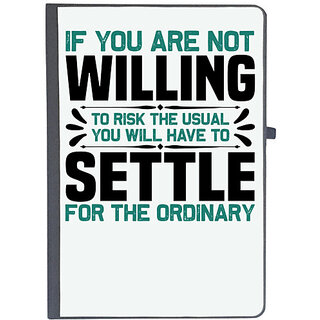                       UDNAG Ruled Notebook Diary 'Willing settle | If you are', [A5 80Pages 80GSM]                                              