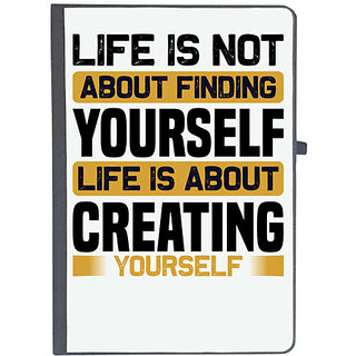                       UDNAG Ruled Notebook Diary 'Life | Life is not', [A5 80Pages 80GSM]                                              