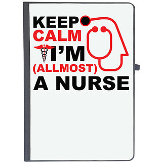                       UDNAG Ruled Notebook Diary 'Nurse | Keep Calm I'm Allmost A Nurse', [A5 80Pages 80GSM]                                              