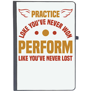                       UDNAG Ruled Notebook Diary 'Perform | Practice', [A5 80Pages 80GSM]                                              