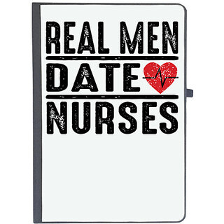                       UDNAG Ruled Notebook Diary 'Nurse | Real Men Date Nurses', [A5 80Pages 80GSM]                                              