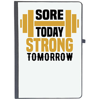                       UDNAG Ruled Notebook Diary 'Gym | Sore today', [A5 80Pages 80GSM]                                              