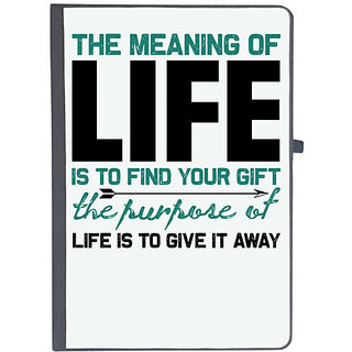                       UDNAG Ruled Notebook Diary 'Life | The meaning of', [A5 80Pages 80GSM]                                              