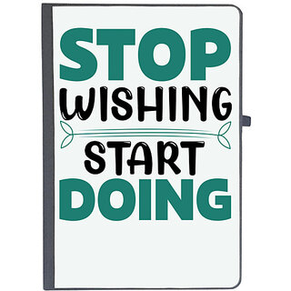                       UDNAG Ruled Notebook Diary 'Doing | Stop wishing', [A5 80Pages 80GSM]                                              