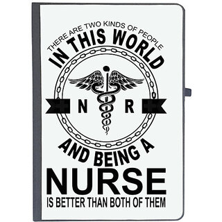                       UDNAG Ruled Notebook Diary 'Nurse | There are two kinds of People', [A5 80Pages 80GSM]                                              
