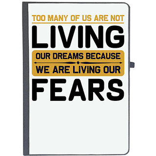                       UDNAG Ruled Notebook Diary 'Fear | Too many', [A5 80Pages 80GSM]                                              