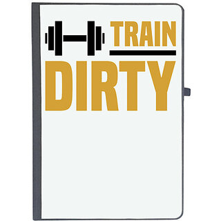                       UDNAG Ruled Notebook Diary 'Trainer gym | Train dirty', [A5 80Pages 80GSM]                                              