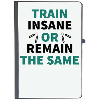                       UDNAG Ruled Notebook Diary 'Gym | Train insane', [A5 80Pages 80GSM]                                              