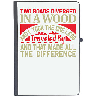                       UDNAG Ruled Notebook Diary 'Two roads', [A5 80Pages 80GSM]                                              