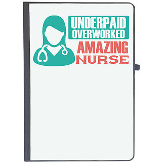                       UDNAG Ruled Notebook Diary 'Nurse | UNDERPAID OVERWORKED', [A5 80Pages 80GSM]                                              