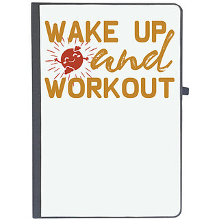                       UDNAG Ruled Notebook Diary 'Workout gym | Wake up', [A5 80Pages 80GSM]                                              