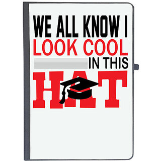                       UDNAG Ruled Notebook Diary 'Hat | We all know i look cool', [A5 80Pages 80GSM]                                              