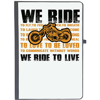                       UDNAG Ruled Notebook Diary 'Rider | We ride to live', [A5 80Pages 80GSM]                                              
