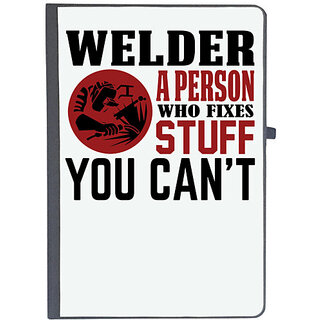                       UDNAG Ruled Notebook Diary 'Welder | Welder a person who', [A5 80Pages 80GSM]                                              
