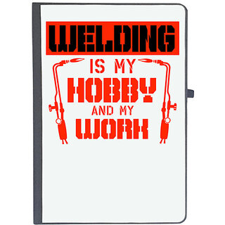                       UDNAG Ruled Notebook Diary 'Welder | WELDING Is my', [A5 80Pages 80GSM]                                              