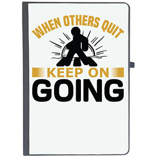                       UDNAG Ruled Notebook Diary 'Never give up | When others quit', [A5 80Pages 80GSM]                                              