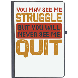                       UDNAG Ruled Notebook Diary 'Quit | You may see me', [A5 80Pages 80GSM]                                              