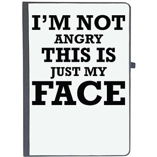                       UDNAG Ruled Notebook Diary 'Face | I am Not Angry This Is Just My Face', [A5 80Pages 80GSM]                                              