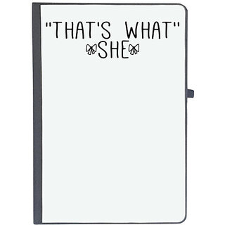                       UDNAG Ruled Notebook Diary 'She | that's what''-she', [A5 80Pages 80GSM]                                              