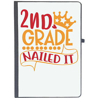                       UDNAG Ruled Notebook Diary 'School | 2nd grade nailed it', [A5 80Pages 80GSM]                                              