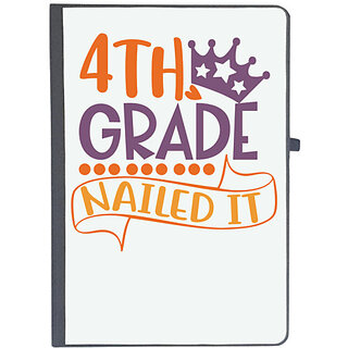                       UDNAG Ruled Notebook Diary 'School | 4th grade nailed it', [A5 80Pages 80GSM]                                              