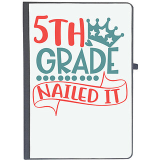                       UDNAG Ruled Notebook Diary 'School | 5th grade nailed it', [A5 80Pages 80GSM]                                              