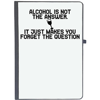                       UDNAG Ruled Notebook Diary 'Beer | alcohol is not the answer it just makes you forget the question', [A5 80Pages 80GSM]                                              