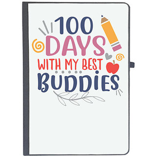                       UDNAG Ruled Notebook Diary 'Best Buddies | 100 days with my best buddies', [A5 80Pages 80GSM]                                              