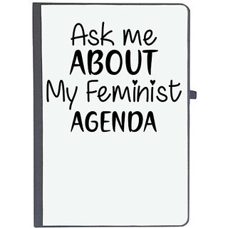                       UDNAG Ruled Notebook Diary 'Feminist | ASK ME ABOUT MY FEMINIST', [A5 80Pages 80GSM]                                              