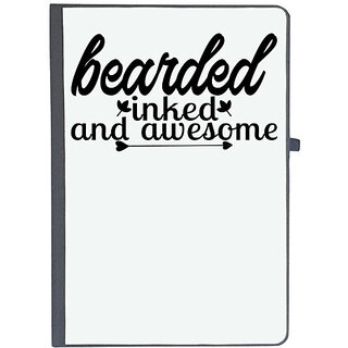                       UDNAG Ruled Notebook Diary 'bearded inked and awesome', [A5 80Pages 80GSM]                                              