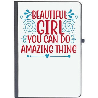                       UDNAG Ruled Notebook Diary 'Girl | BEAUTIFUL GIRL YOU CAN DO AMAZING THING', [A5 80Pages 80GSM]                                              