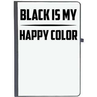                       UDNAG Ruled Notebook Diary 'Color | black is my happy color', [A5 80Pages 80GSM]                                              