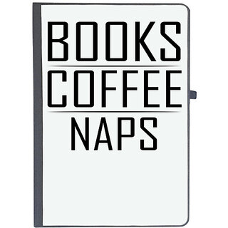                       UDNAG Ruled Notebook Diary 'Books | BOOKS COFFEE NAPS', [A5 80Pages 80GSM]                                              