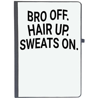                       UDNAG Ruled Notebook Diary 'Gym | BRO OFF HAIR UP', [A5 80Pages 80GSM]                                              